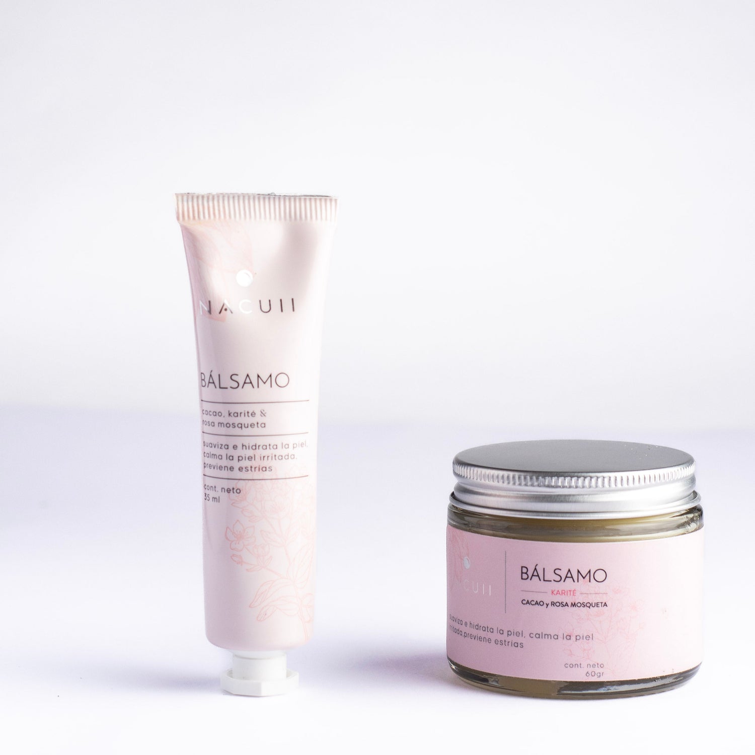 Bálsamo de cacao y rosas con karité para prevenir estrías y humectar la piel intensamente | Nacuii
