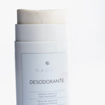 Desodorante natural, aclarante libre de aluminio y parabenos.