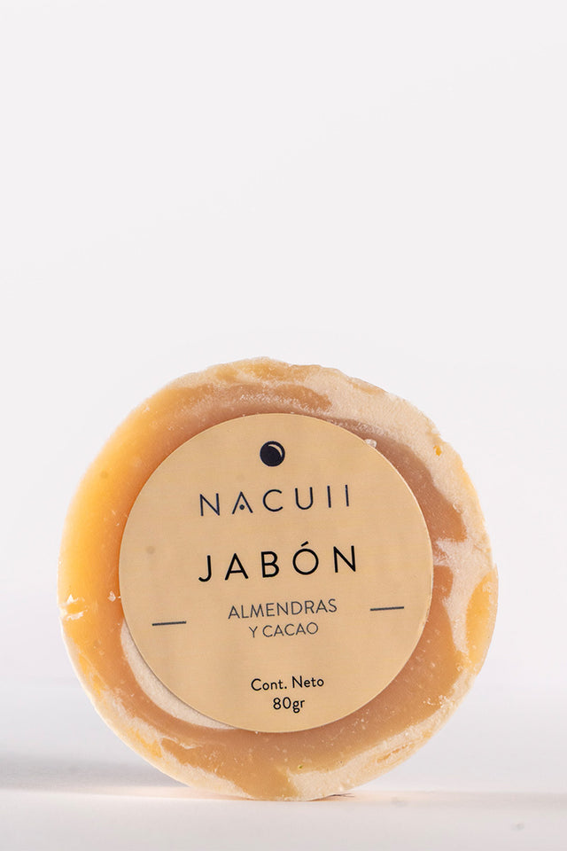 Jabón limpiador facial de almendras natural. Especial para piel seca y sensible . Limpia e Hidrata. 