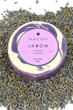 Jabón limpiador facial y relajante.  