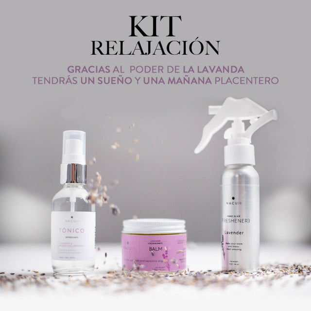 Kit para relajación de lavanda.