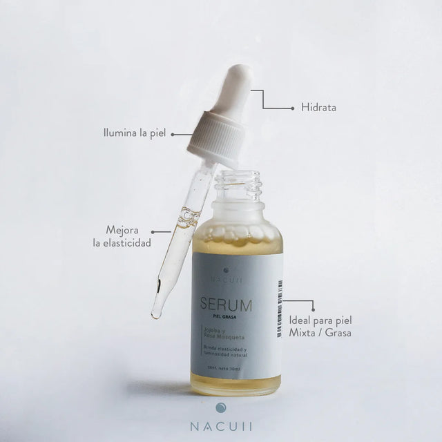 Serum hidratante facial, especial para iluminar y nutrir.  Ayuda a la elasticidad de la piel. 