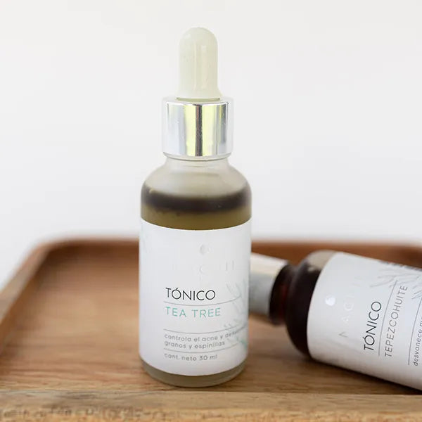 Tónico tea tree especial para eliminar y quitar el acné y granitos. 