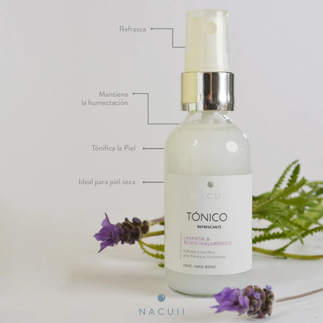 tonico refrescante facial, reafirma e ilumina la piel.